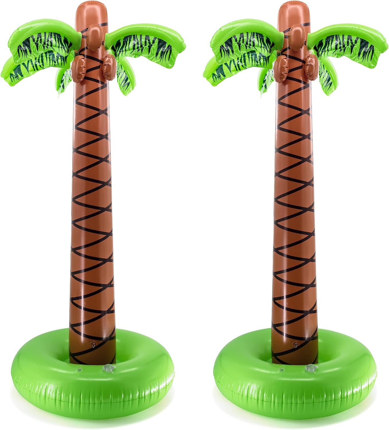 Super Sturdy Inflatable Palm Tree | 66’’ Giant Artificial Tree, Luau Party Decorations, Outdoor Decor, Beach Accessories, Hawaiian Decor | 2 Pack