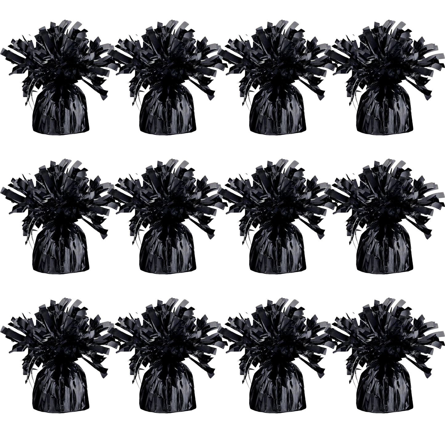 Balloon Weights – 12-Pack Metallic Foil, 4.8" Heavy Weights for Helium Balloons, Perfect for Parties, Birthdays & Weddings.