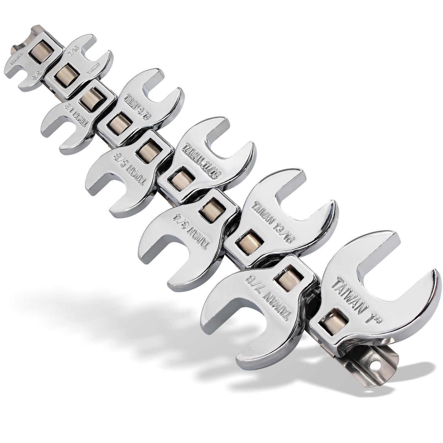 Crows Foot Wrench Set (Metric) Easily Access Hard-To-Reach Areas, Includes Sizes: From 10MM to 24MM - 10-Piece Kit With Clip-on Organizer