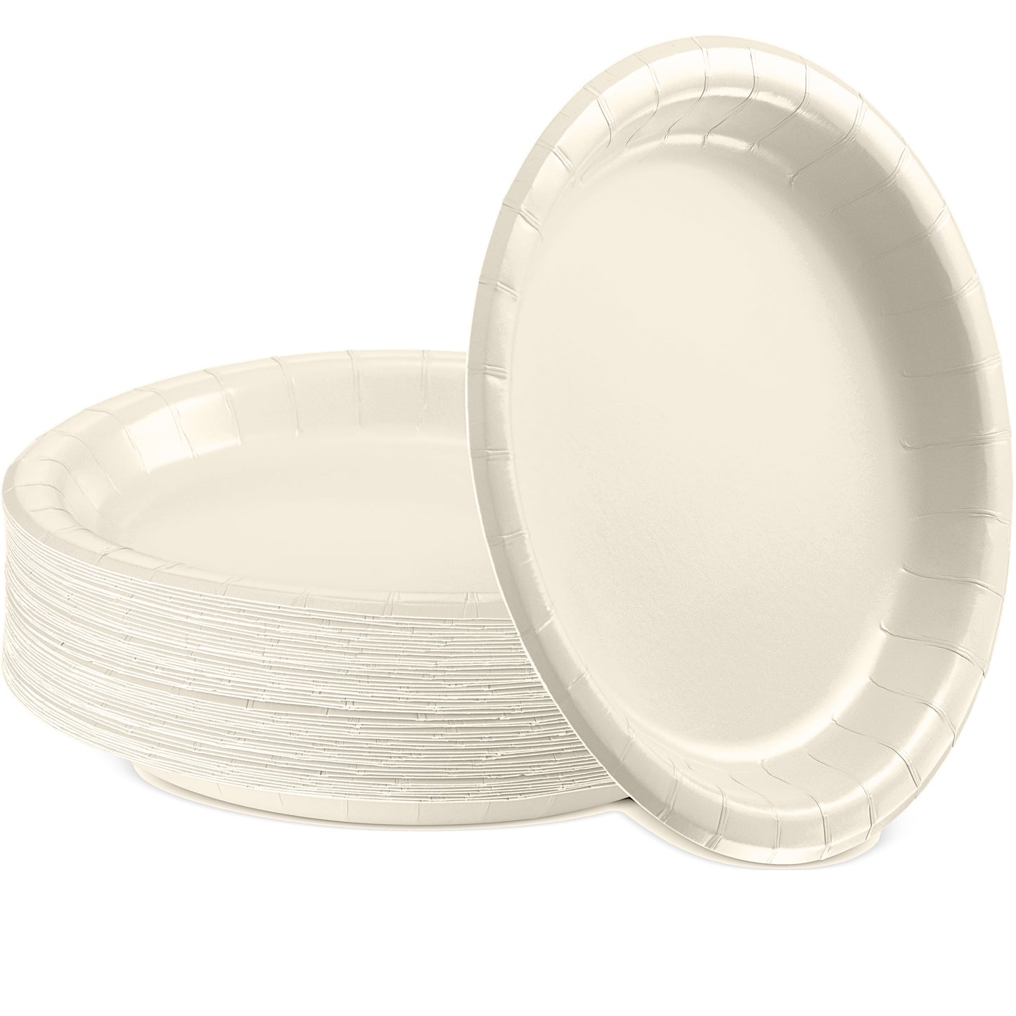 SparkSettings Disposable Paper Dessert Plates 6 3/4 Inches, Pack of 50