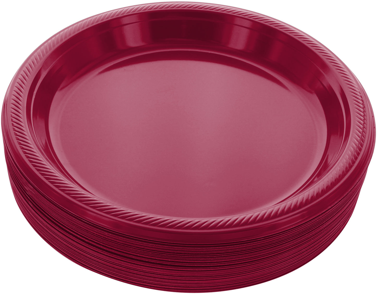 Disposable Plastic Plates, 10.4 Inches Plastic Dinner Plates, Strong and Sturdy Plates for Party, Holiday, Picnic, or Travel Party Plates, Pack of 50