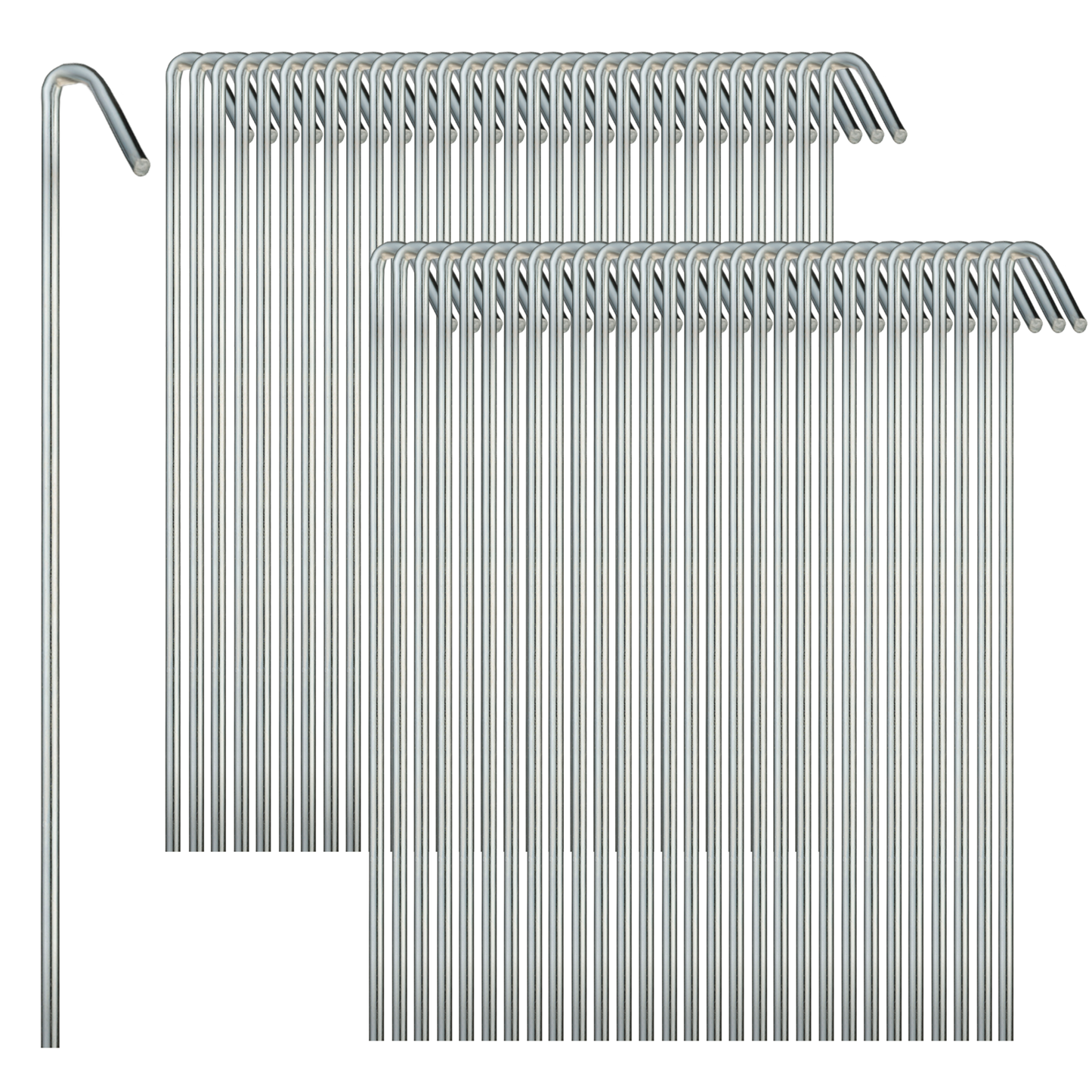 Tent Stakes Heavy Duty Metal, Galvanized Rust-Free Yard Stakes, Garden Edging Fence Hook | Tent Stakes Metal for Outdoor Camping, Tent Pegs