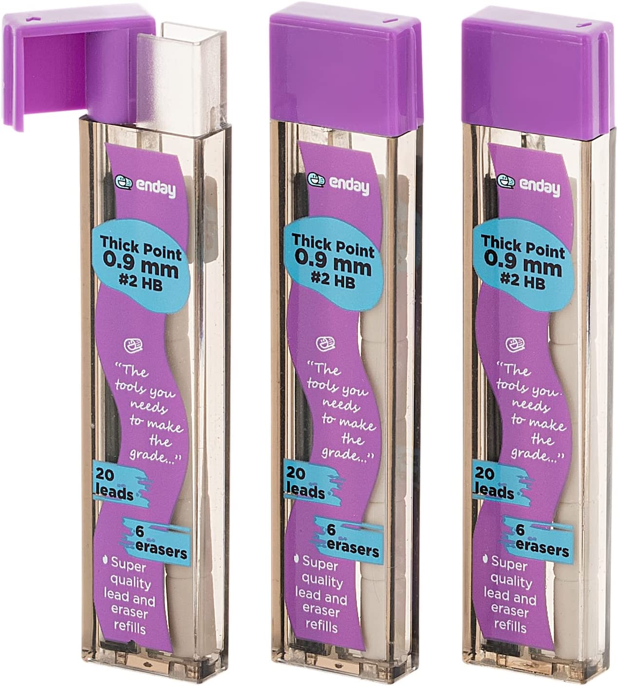 Enday Eraser And Lead Refill Tube (3/Pack)