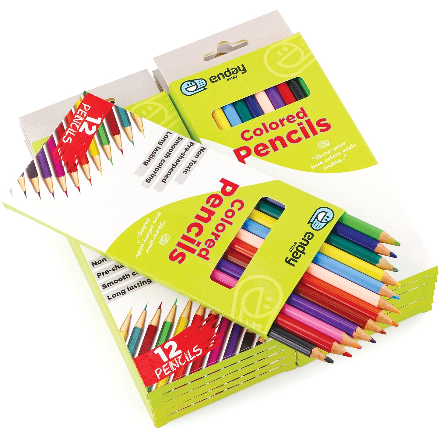 Enday 12 Sharpened Colored Pencils