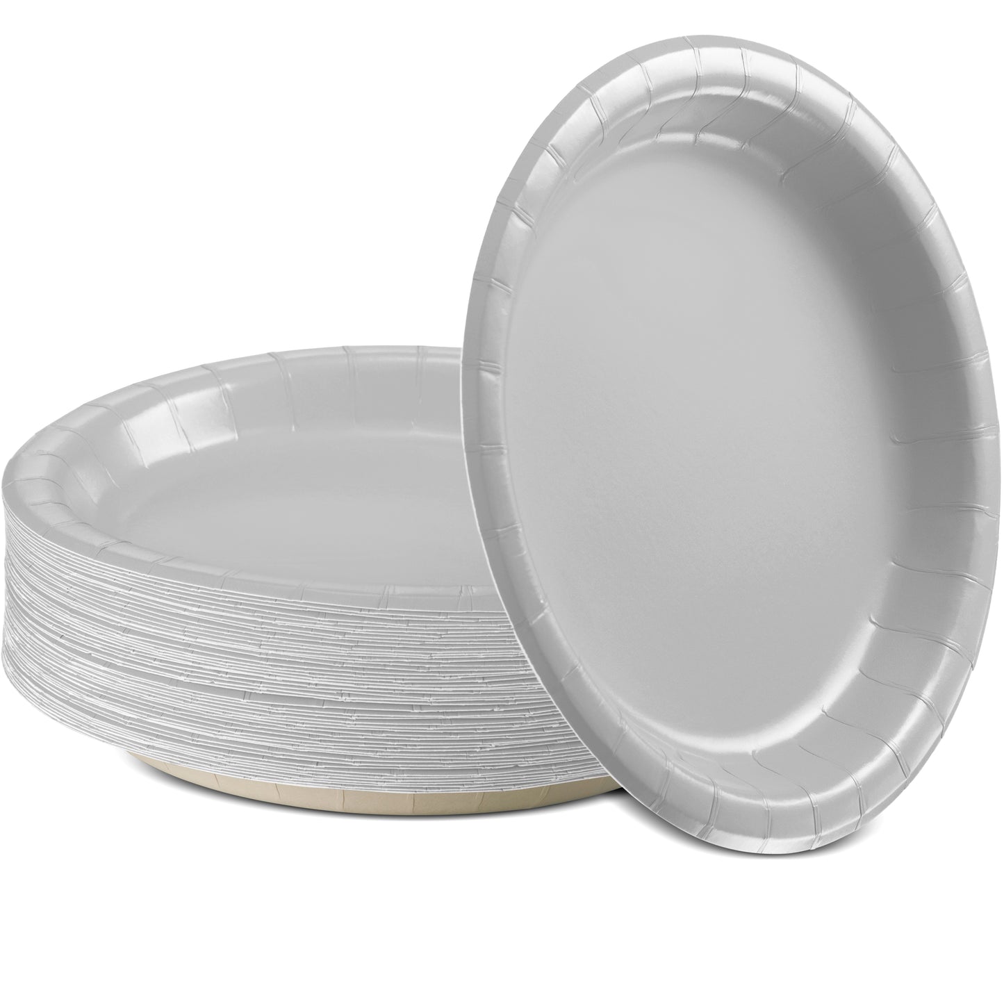 SparkSettings Disposable Paper Dessert Plates 6 3/4 Inches, Pack of 50