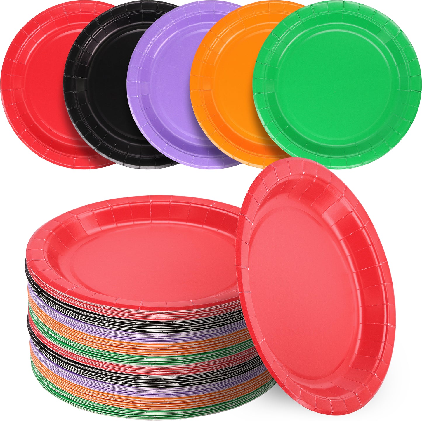 SparkSettings Disposable Paper Dessert Plates 6 3/4 Inches, Pack of 50