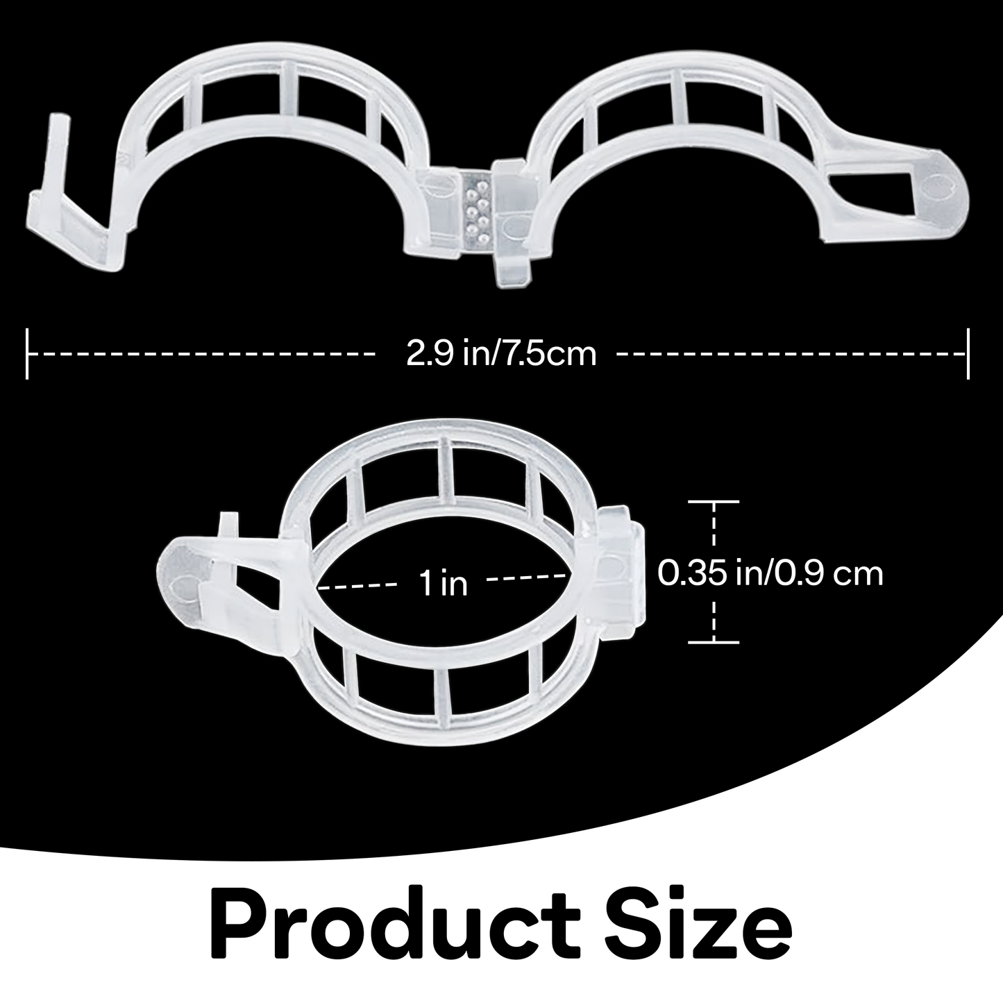 180 Pcs Clear Plastic Plant Support Clips, Garden Trellis Clips for Vegetables, Tomatoes & Climbing Plants to Grow Upright & Healthier
