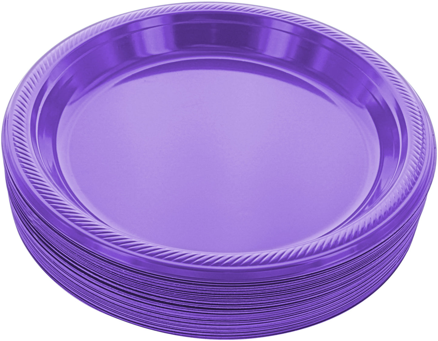 Disposable Plastic Plates, 10.4 Inches Plastic Dinner Plates, Strong and Sturdy Plates for Party, Holiday, Picnic, or Travel Party Plates, Pack of 50