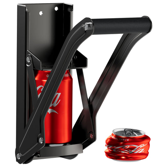 Can Crushers for Recycling - Heavy Duty Aluminum Can Crusher Wall Mounted - Soda and Beer Can Smasher with Bottle Opener - For 12 and 16 oz. Cans