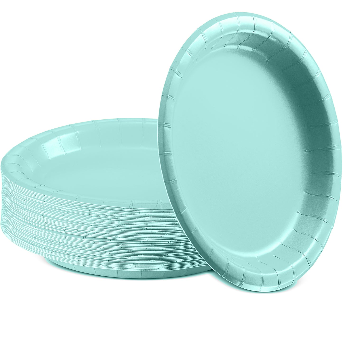 SparkSettings Disposable Paper Dessert Plates 6 3/4 Inches, Pack of 50