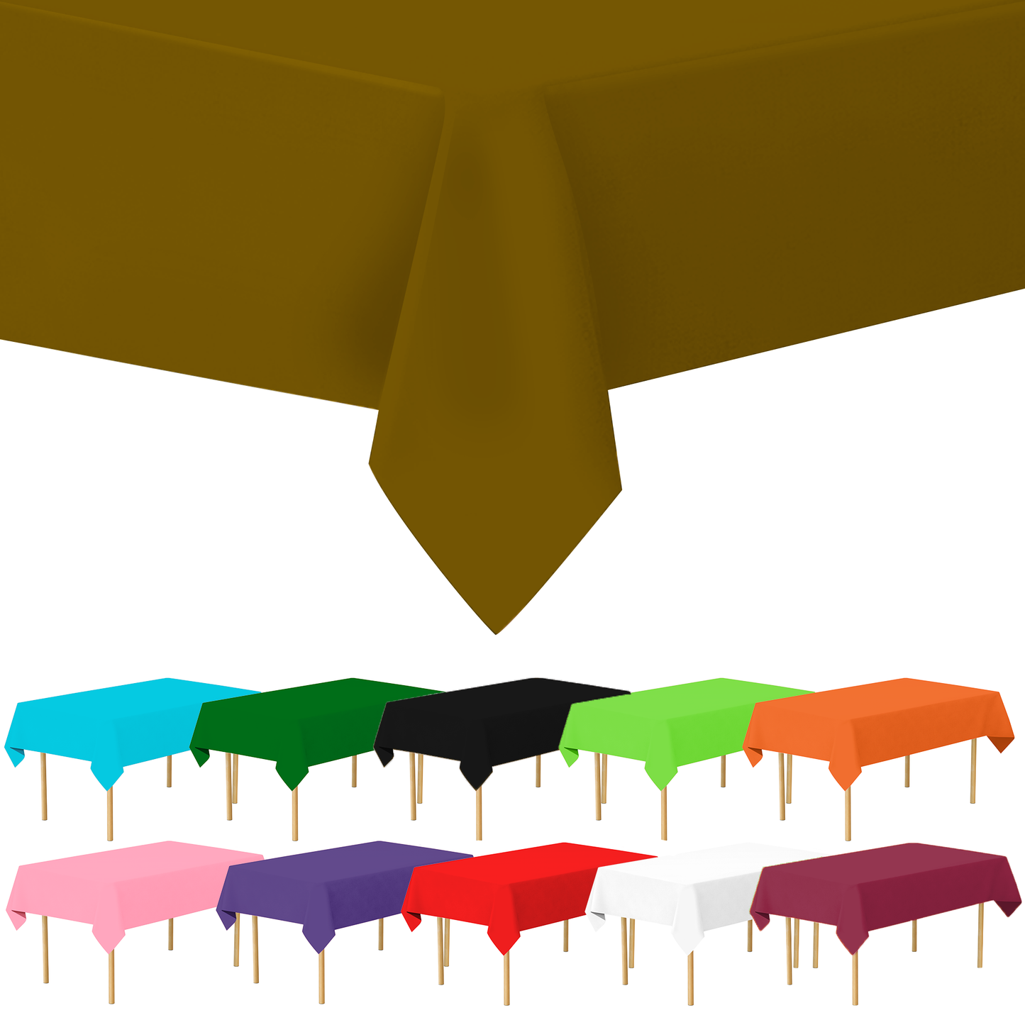 Plastic Tablecloth Disposable, Tablecloths for Rectangle Tables 54 inch. x 108 inch. Fits Tables Up to 8 Feet, Table Cloth for Party - SparkSettings