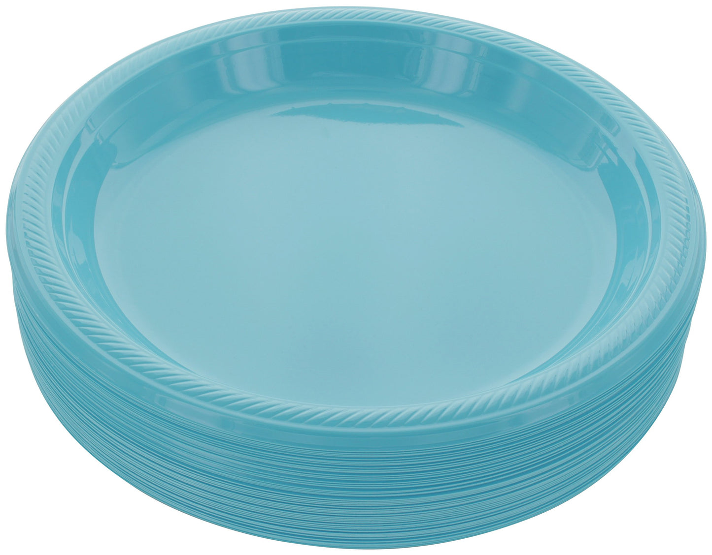 Disposable Plastic Plates, 10.4 Inches Plastic Dinner Plates, Strong and Sturdy Plates for Party, Holiday, Picnic, or Travel Party Plates, Pack of 50