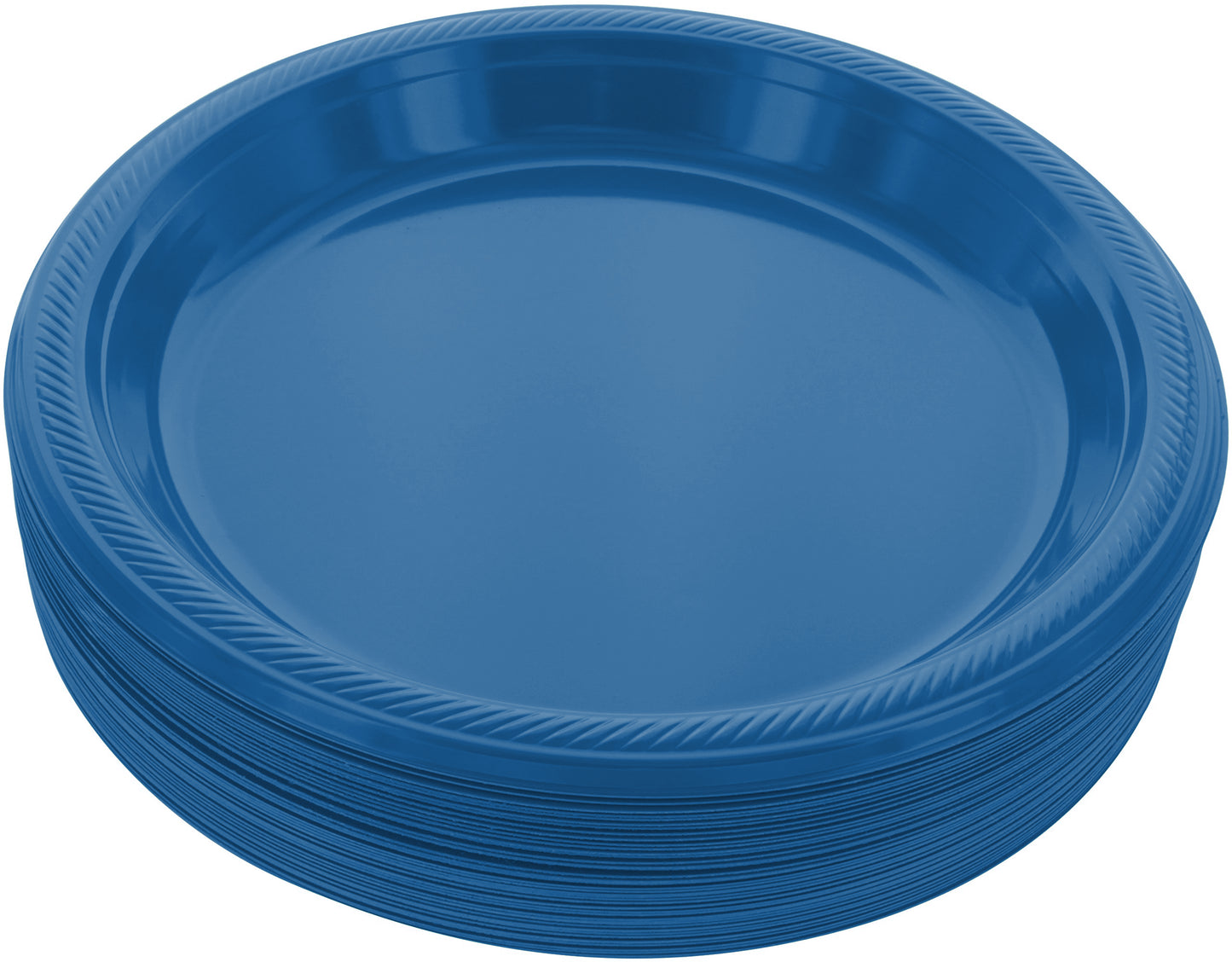 Disposable Plastic Plates, 10.4 Inches Plastic Dinner Plates, Strong and Sturdy Plates for Party, Holiday, Picnic, or Travel Party Plates, Pack of 50
