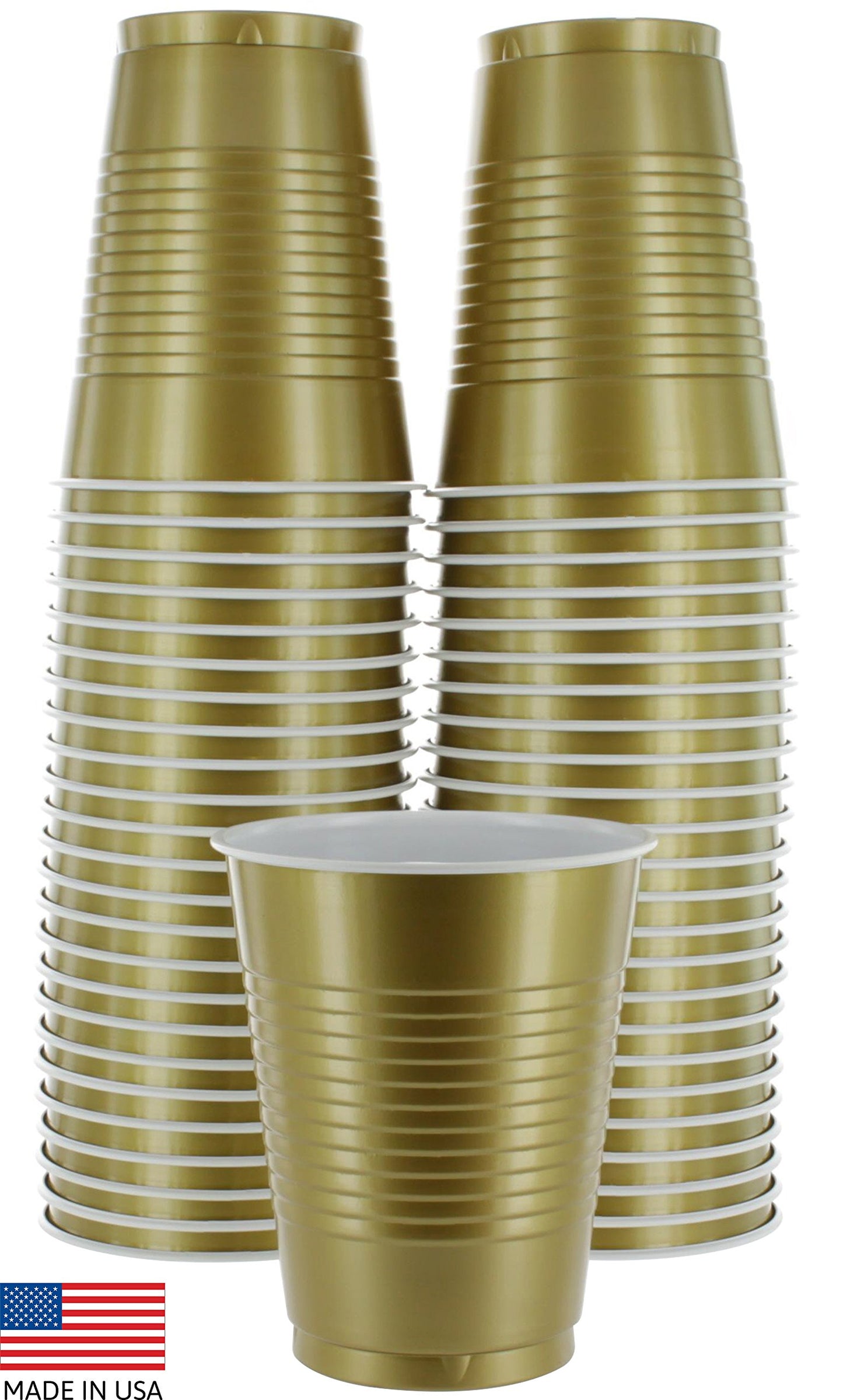 SparkSettings Disposable Plastic Cups 18oz, 50 Pack