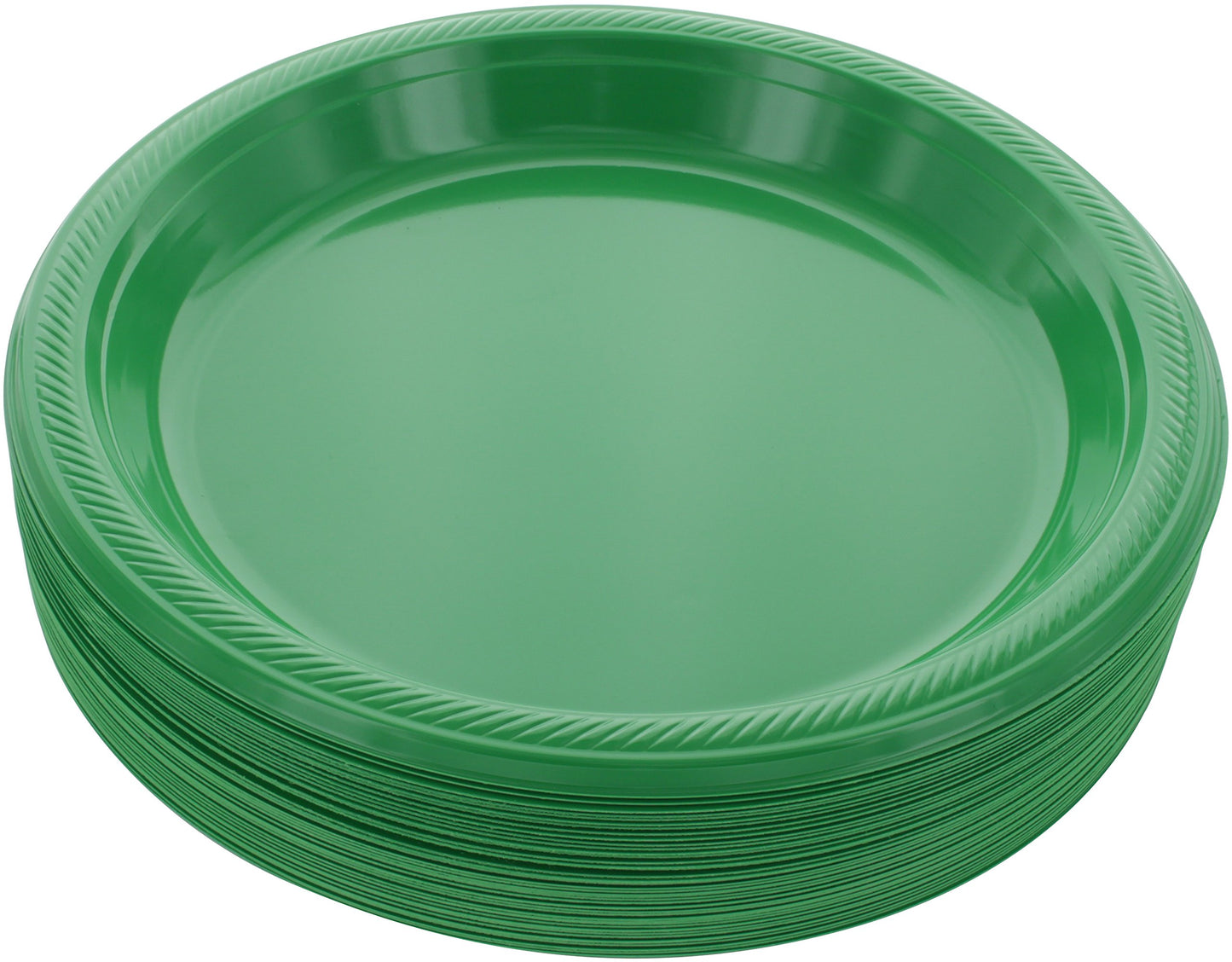 Disposable Plastic Plates, 10.4 Inches Plastic Dinner Plates, Strong and Sturdy Plates for Party, Holiday, Picnic, or Travel Party Plates, Pack of 50