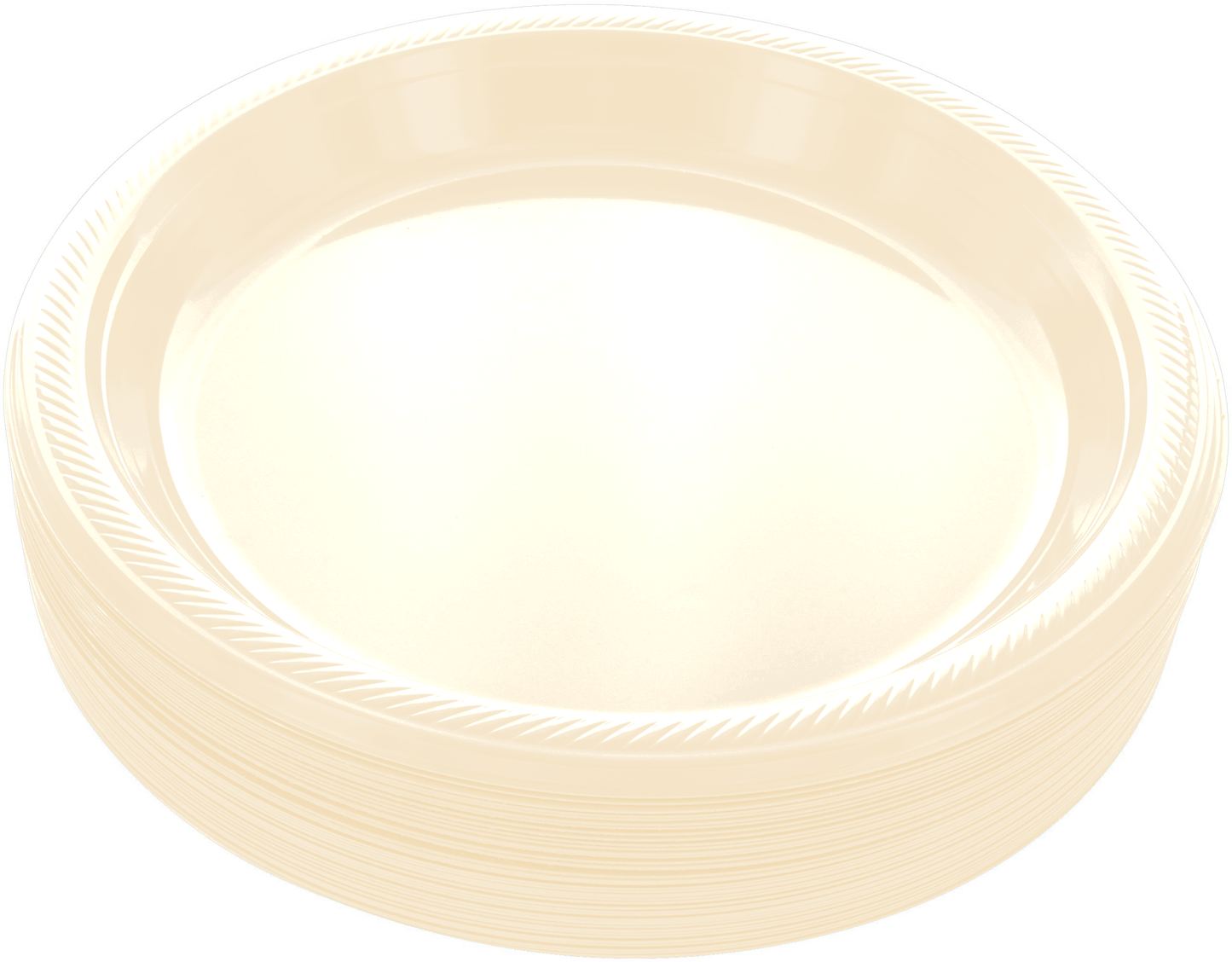 Disposable Plastic Plates, 10.4 Inches Plastic Dinner Plates, Strong and Sturdy Plates for Party, Holiday, Picnic, or Travel Party Plates, Pack of 50
