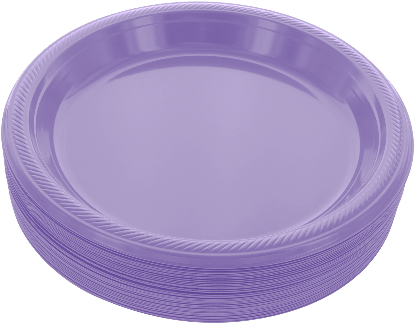 Disposable Plastic Plates, 10.4 Inches Plastic Dinner Plates, Strong and Sturdy Plates for Party, Holiday, Picnic, or Travel Party Plates, Pack of 50