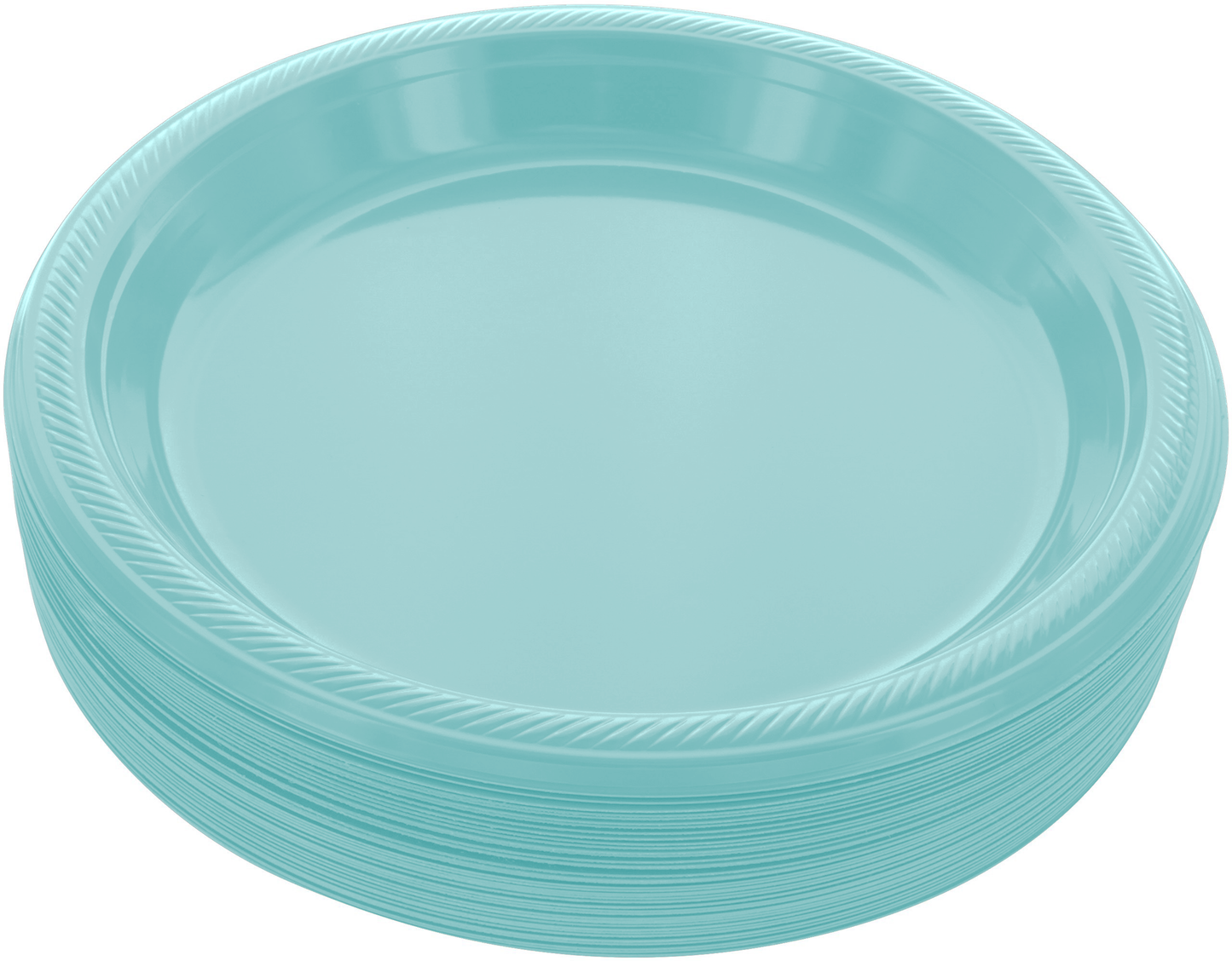 Disposable Plastic Plates, 10.4 Inches Plastic Dinner Plates, Strong and Sturdy Plates for Party, Holiday, Picnic, or Travel Party Plates, Pack of 50