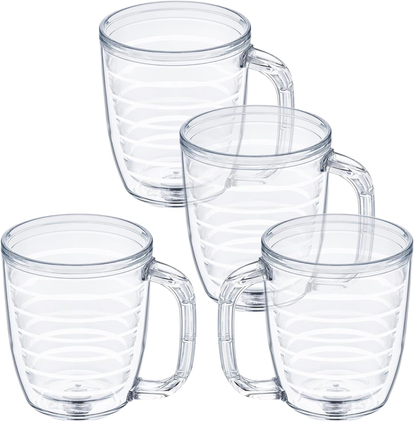 Srenta Insulated Tumblers | Doubled Walled Insulated Cups Made From Tritan Plasti | Works in Dishwasher, Microwave & Freezer | 4 Pack