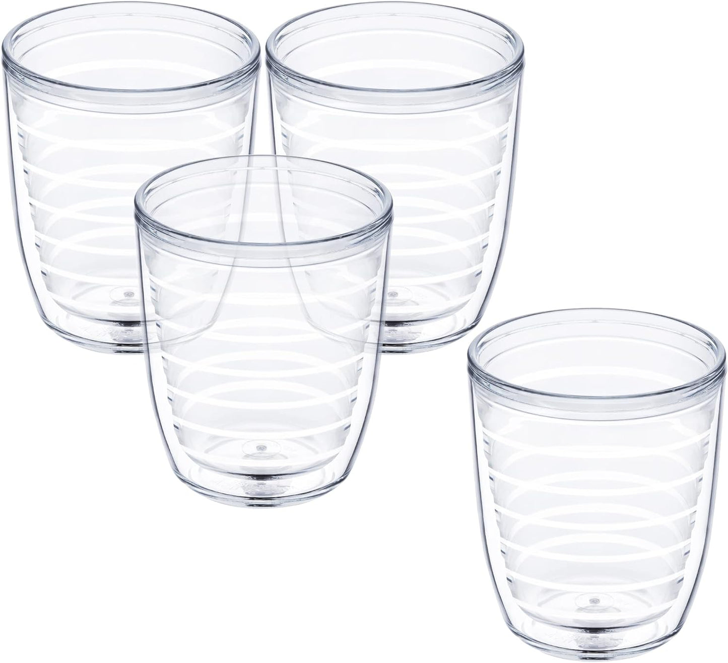Srenta Insulated Tumblers | Doubled Walled Insulated Cups Made From Tritan Plasti | Works in Dishwasher, Microwave & Freezer | 4 Pack