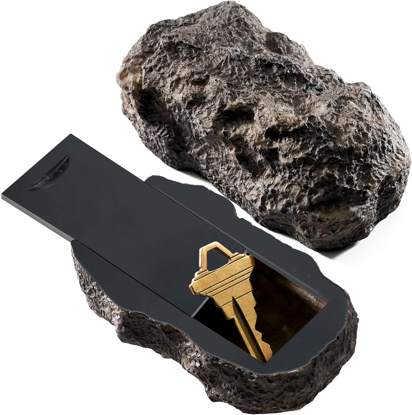 RamPro Hide-a-Spare-Key Fake Rock - Looks & Feels like Real Stone - Safe for Outdoor Garden or Yard, Geocaching (1)