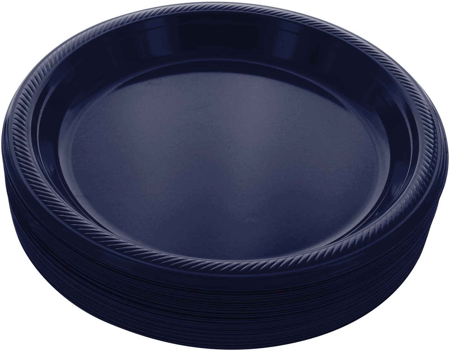 Disposable Plastic Plates, 10.4 Inches Plastic Dinner Plates, Strong and Sturdy Plates for Party, Holiday, Picnic, or Travel Party Plates, Pack of 50