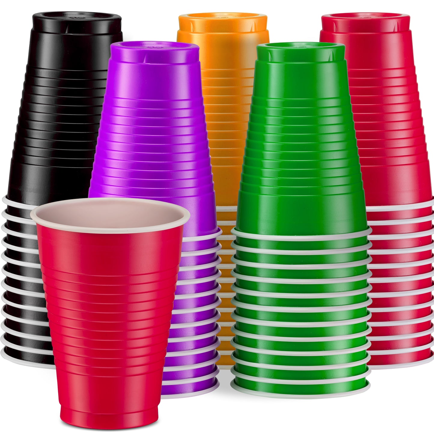 SparkSettings Disposable Plastic Cups 18oz, 50 Pack