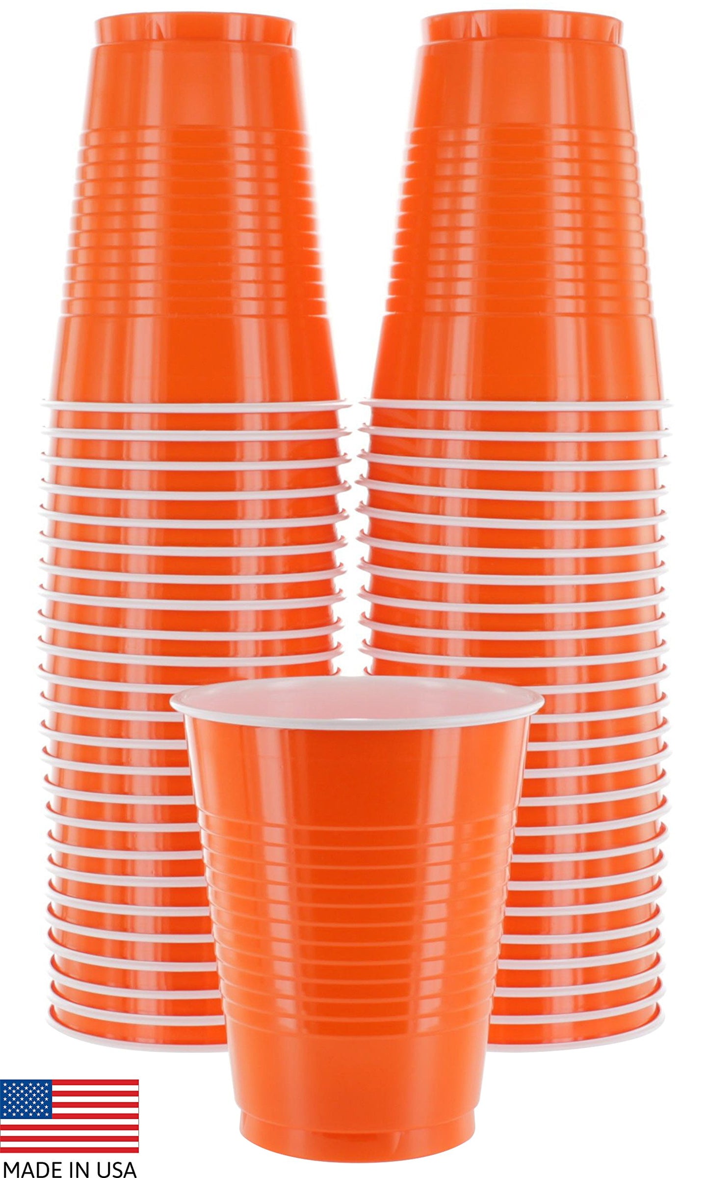 SparkSettings Disposable Plastic Cups 18oz, 50 Pack