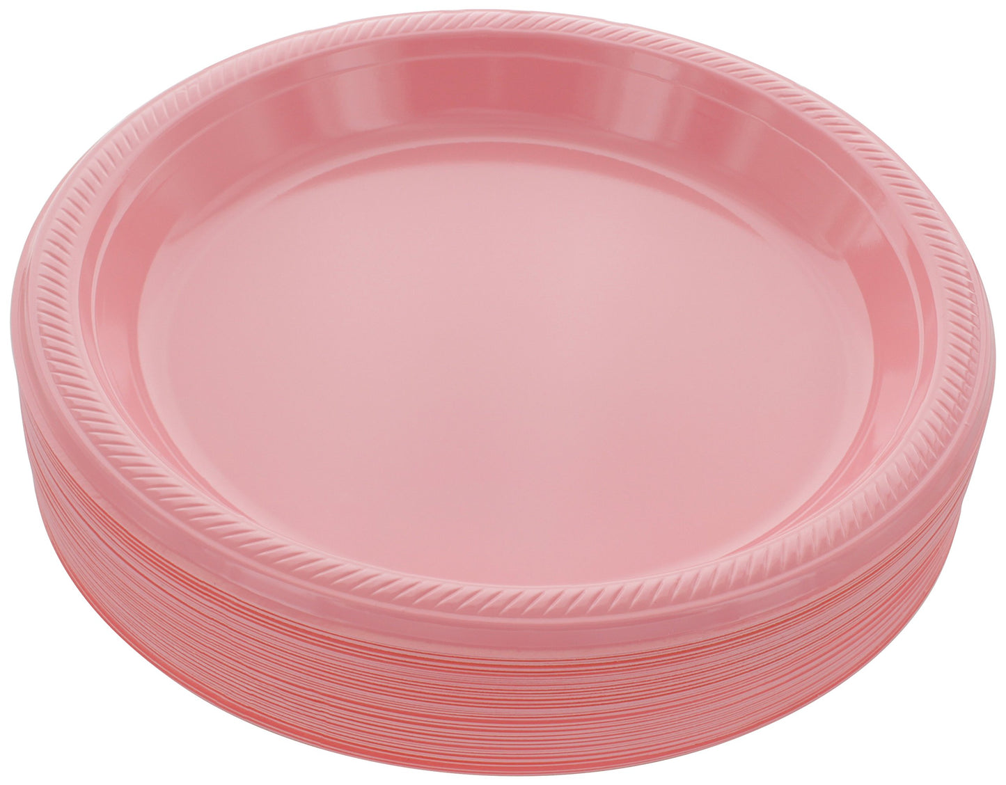Disposable Plastic Plates, 10.4 Inches Plastic Dinner Plates, Strong and Sturdy Plates for Party, Holiday, Picnic, or Travel Party Plates, Pack of 50