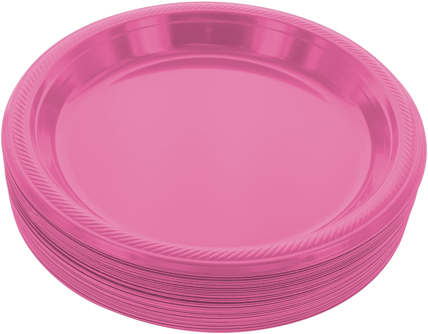 Disposable Plastic Plates, 10.4 Inches Plastic Dinner Plates, Strong and Sturdy Plates for Party, Holiday, Picnic, or Travel Party Plates, Pack of 50
