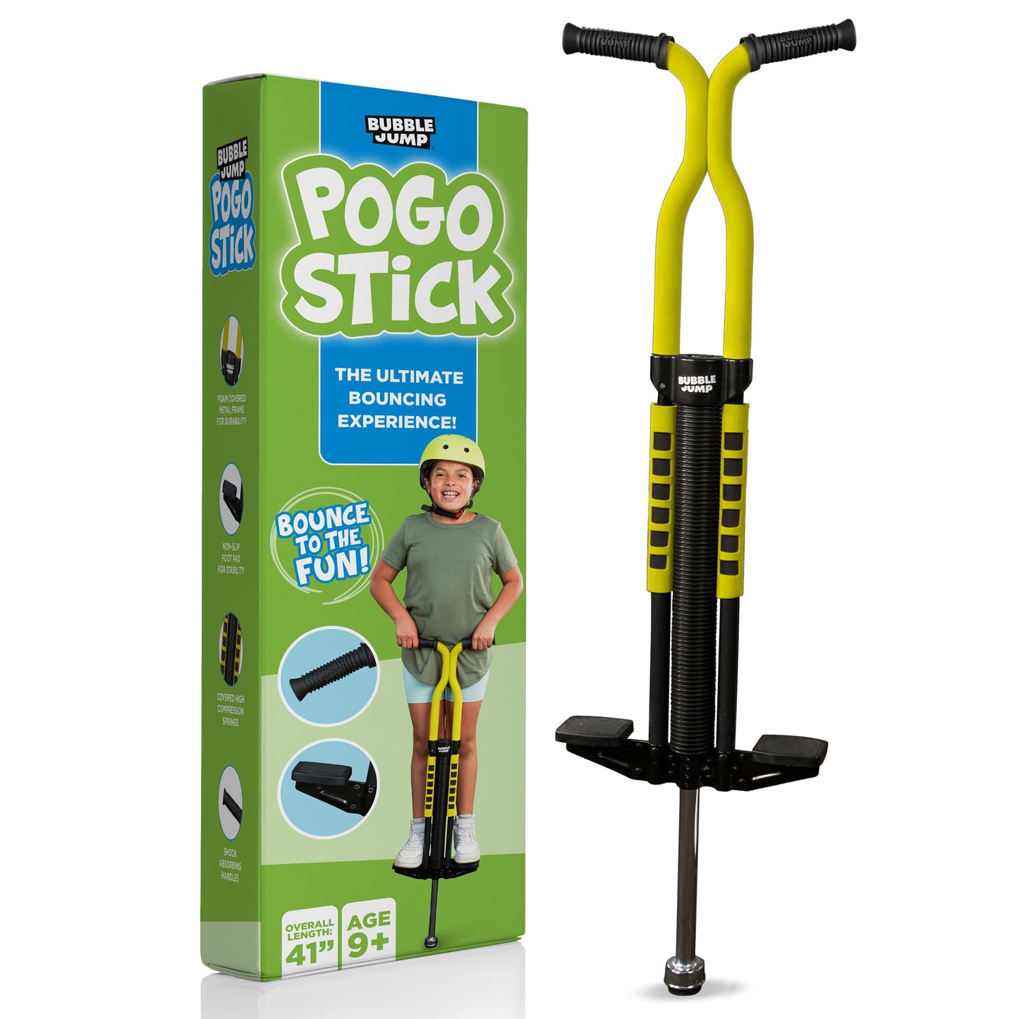 Pogo Stick for Kids Age 10 & up- for Boys, Girls, Teens & Adults 80 to 160 Lbs - Rubber Handle Jumper Pogo Sticks, High Jumping Kids Pogo Stick