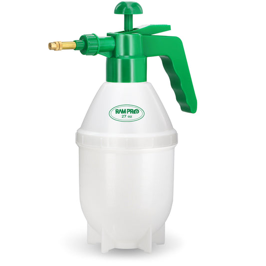 Garden Sprayer, Pump Sprayer, Weed Sprayer, 55 Oz Water Sprayer Pump Spray Bottle, Safety Valve & Adjustable Brass Nozzle - By RamPro