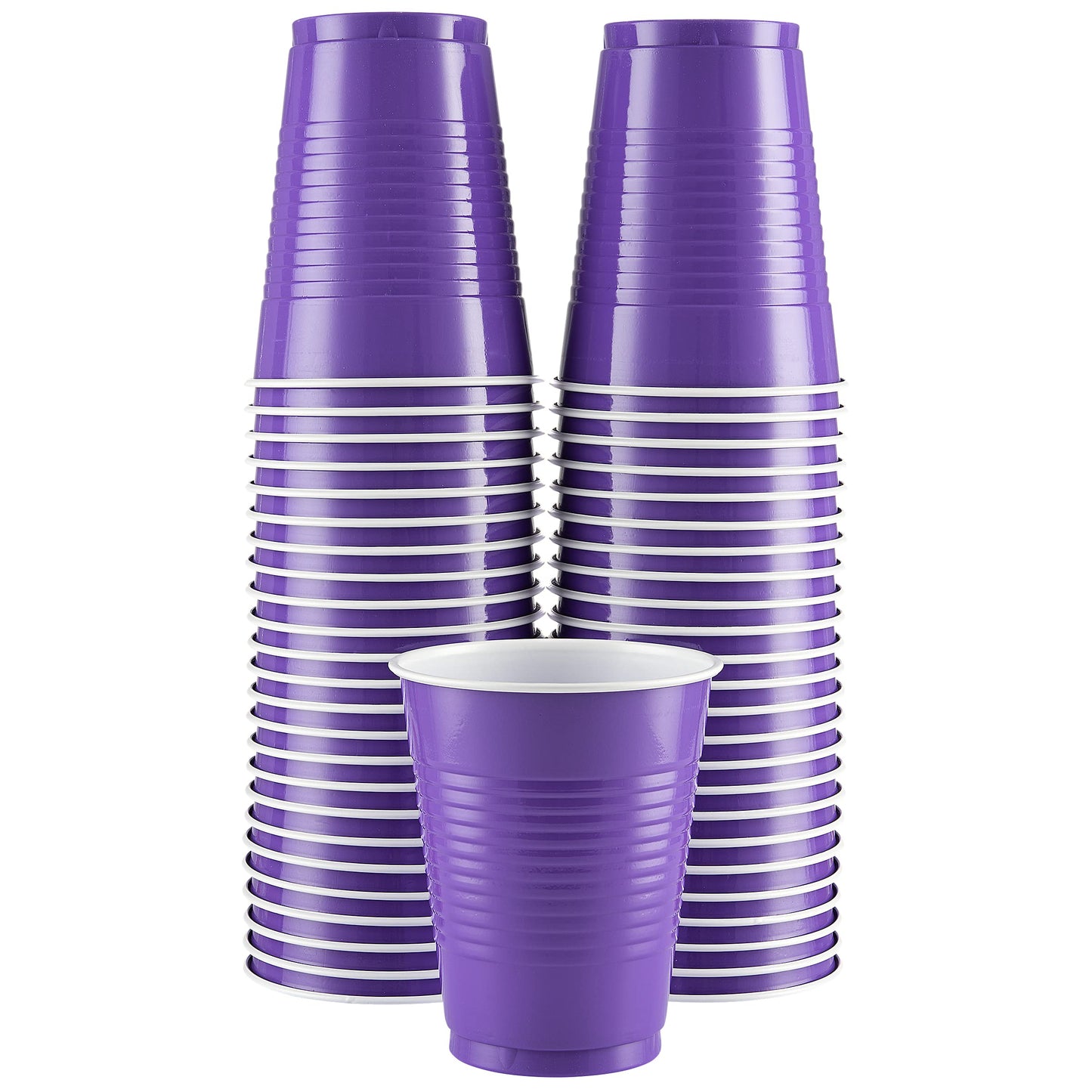 SparkSettings Disposable Plastic Cups 18oz, 50 Pack