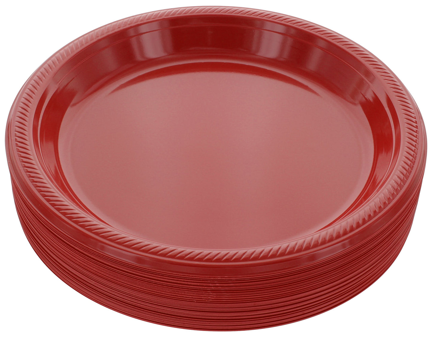 Disposable Plastic Plates, 10.4 Inches Plastic Dinner Plates, Strong and Sturdy Plates for Party, Holiday, Picnic, or Travel Party Plates, Pack of 50