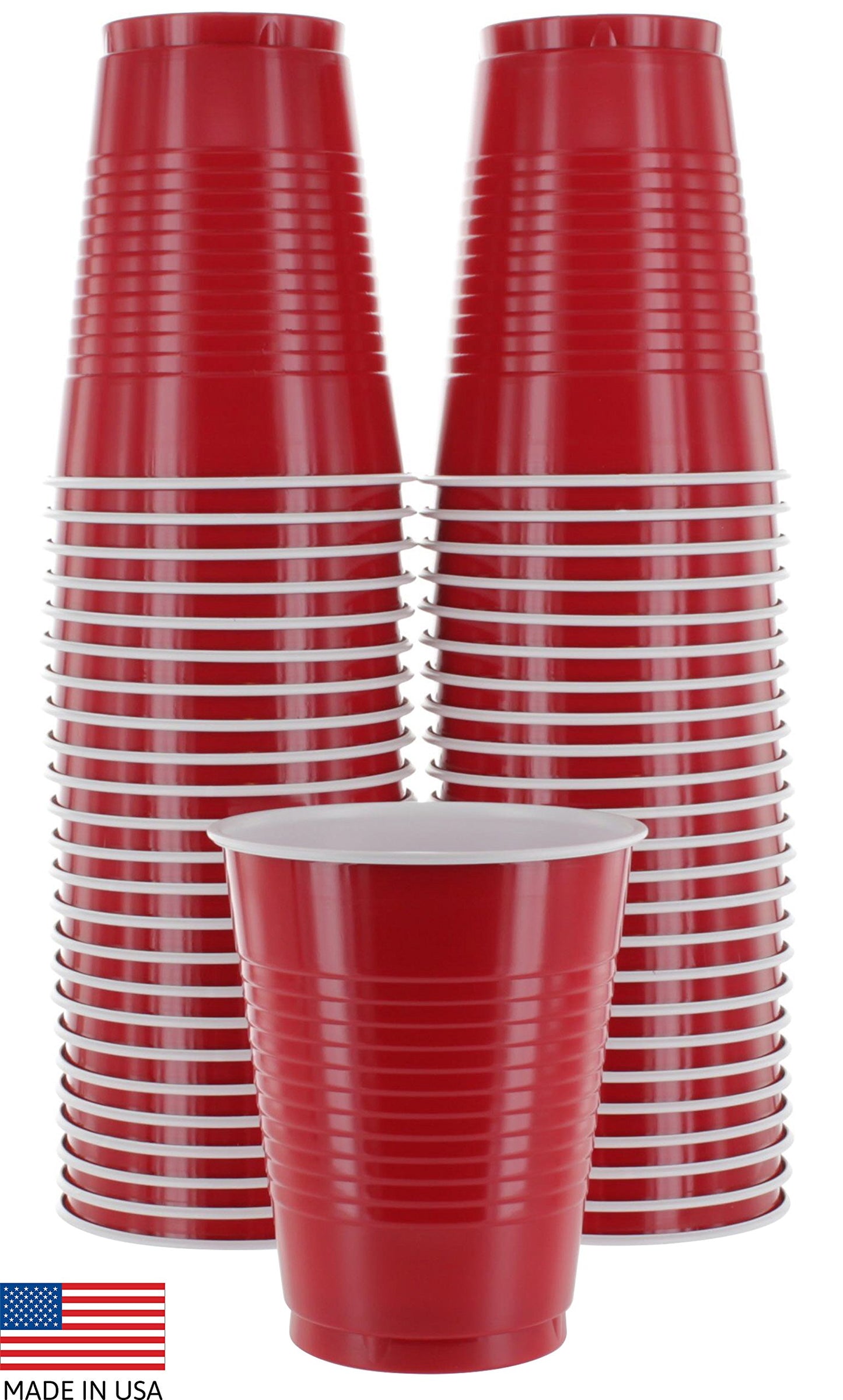 SparkSettings Disposable Plastic Cups 18oz, 50 Pack