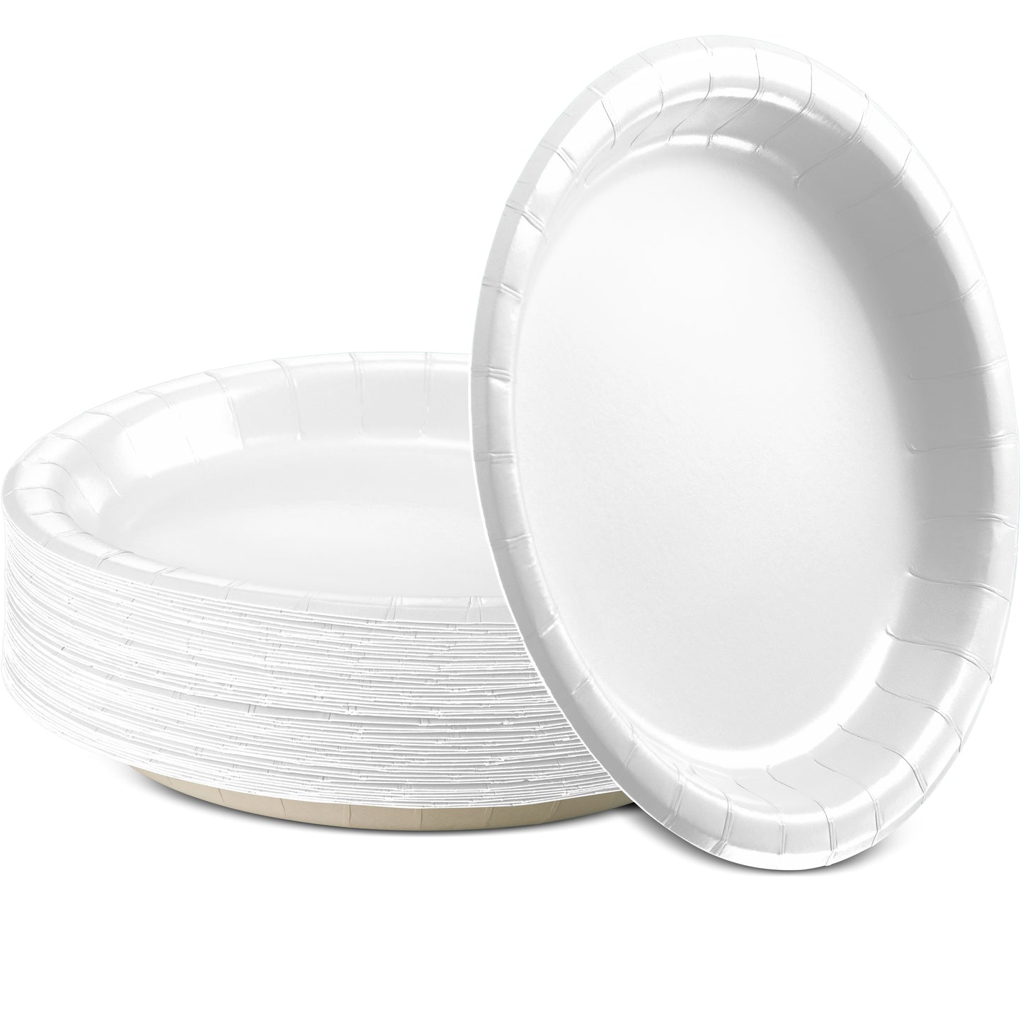 SparkSettings Disposable Paper Dessert Plates 6 3/4 Inches, Pack of 50