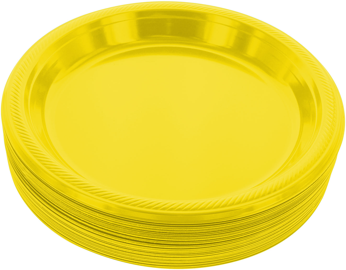 Disposable Plastic Plates, 10.4 Inches Plastic Dinner Plates, Strong and Sturdy Plates for Party, Holiday, Picnic, or Travel Party Plates, Pack of 50