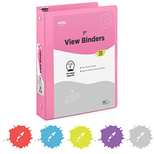 Enday 3-Ring View Binder W/ 2-Pockets