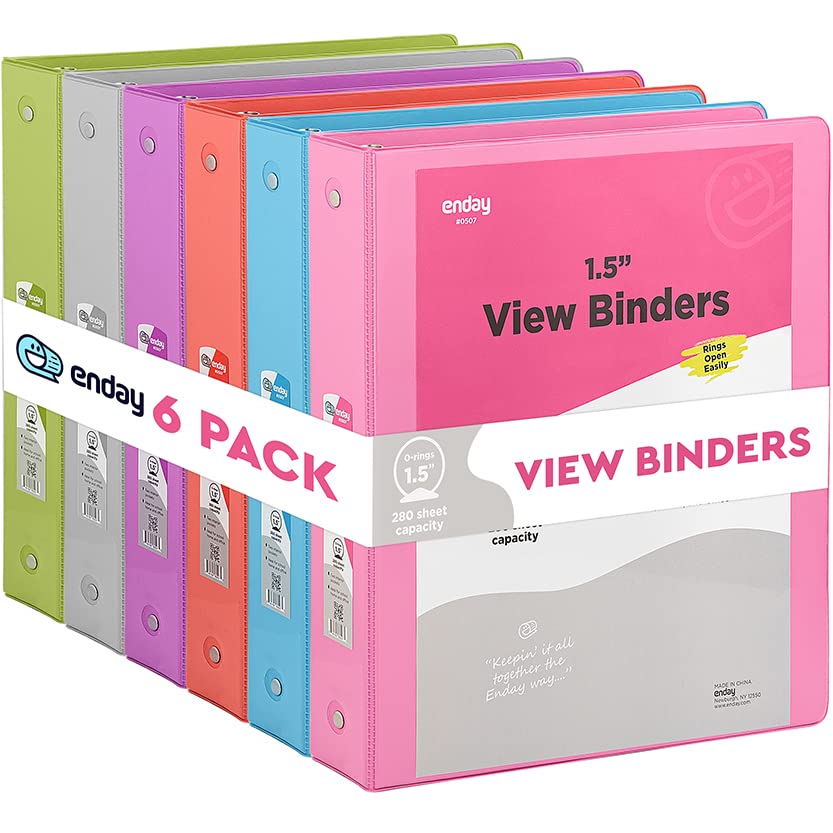 Enday 3-Ring View Binder W/ 2-Pockets