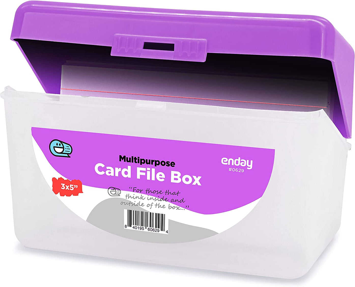 Enday Multi-Purpose 3" X 5" Card File Box