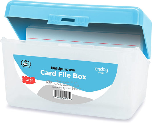 Enday Multi-Purpose 3" X 5" Card File Box