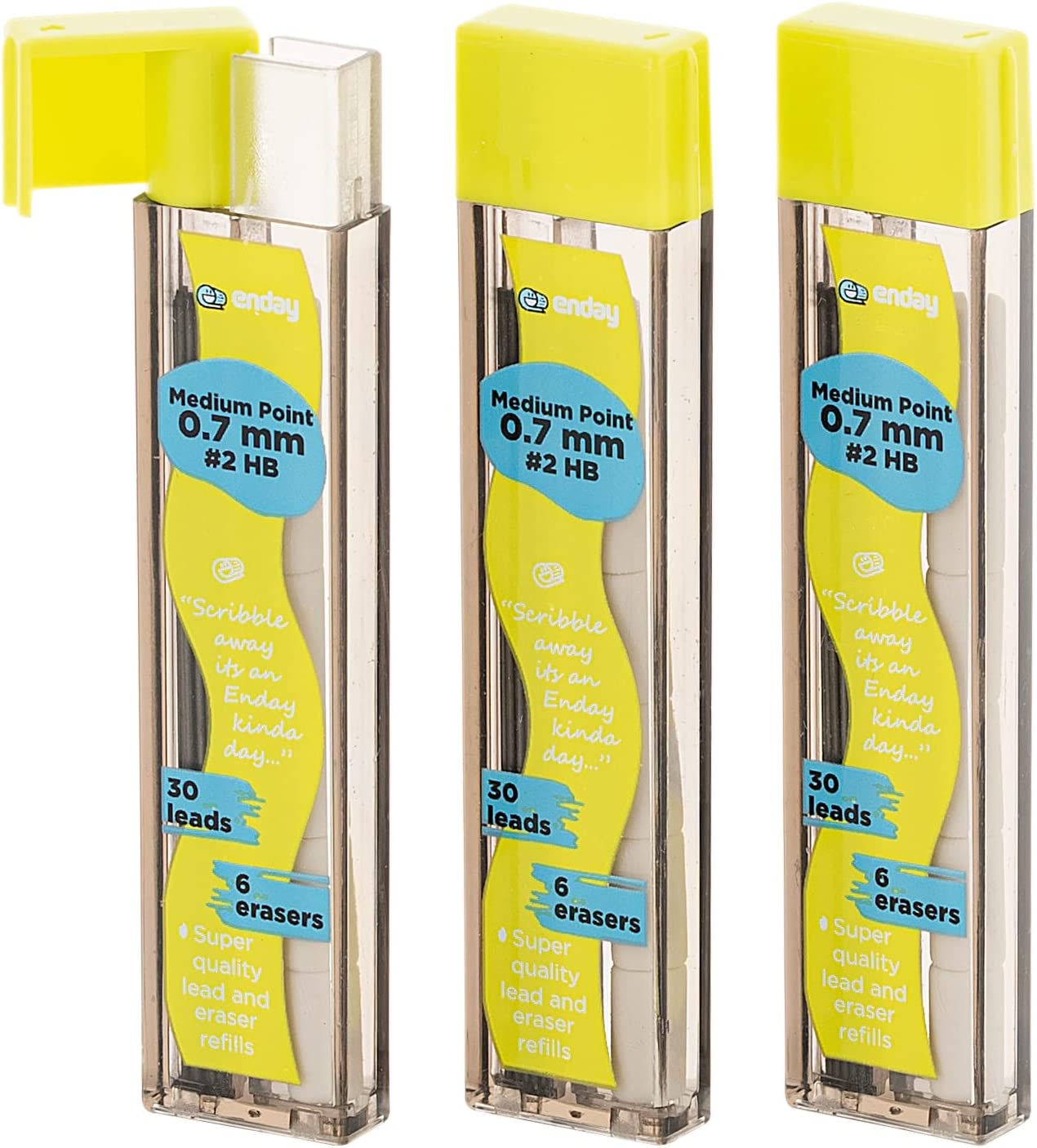 Enday Eraser And Lead Refill Tube (3/Pack)