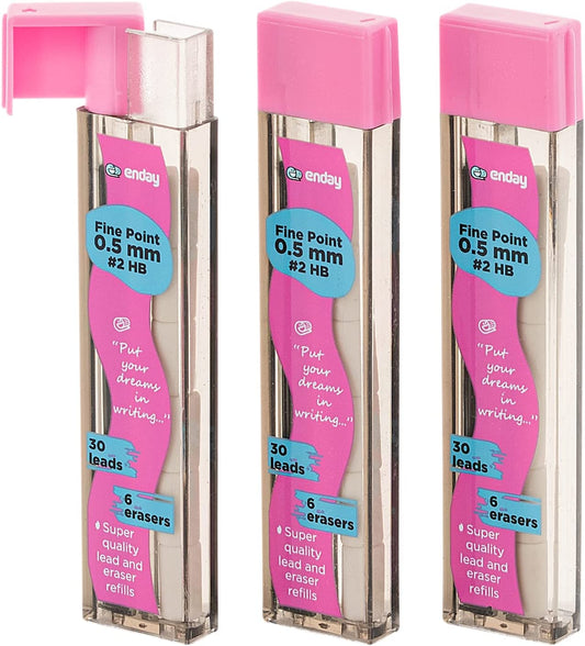 Enday Eraser And Lead Refill Tube (3/Pack)