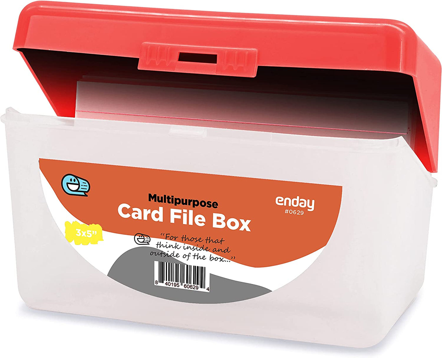 Enday Multi-Purpose 3" X 5" Card File Box