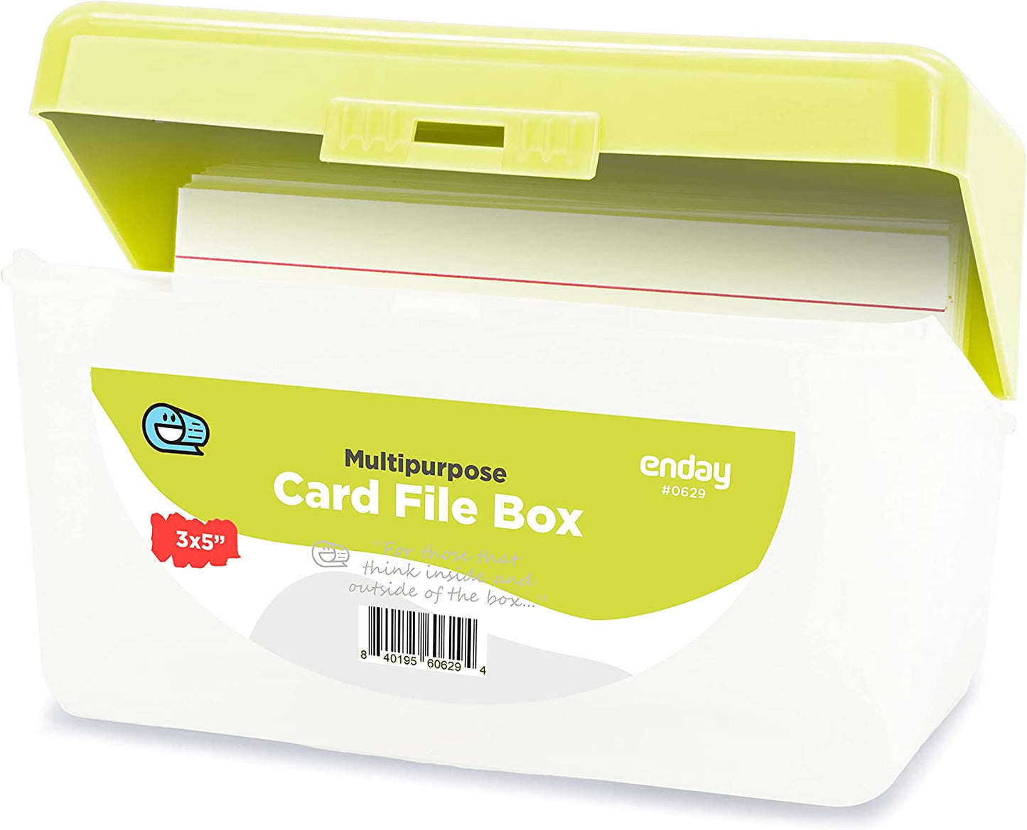 Enday Multi-Purpose 3" X 5" Card File Box