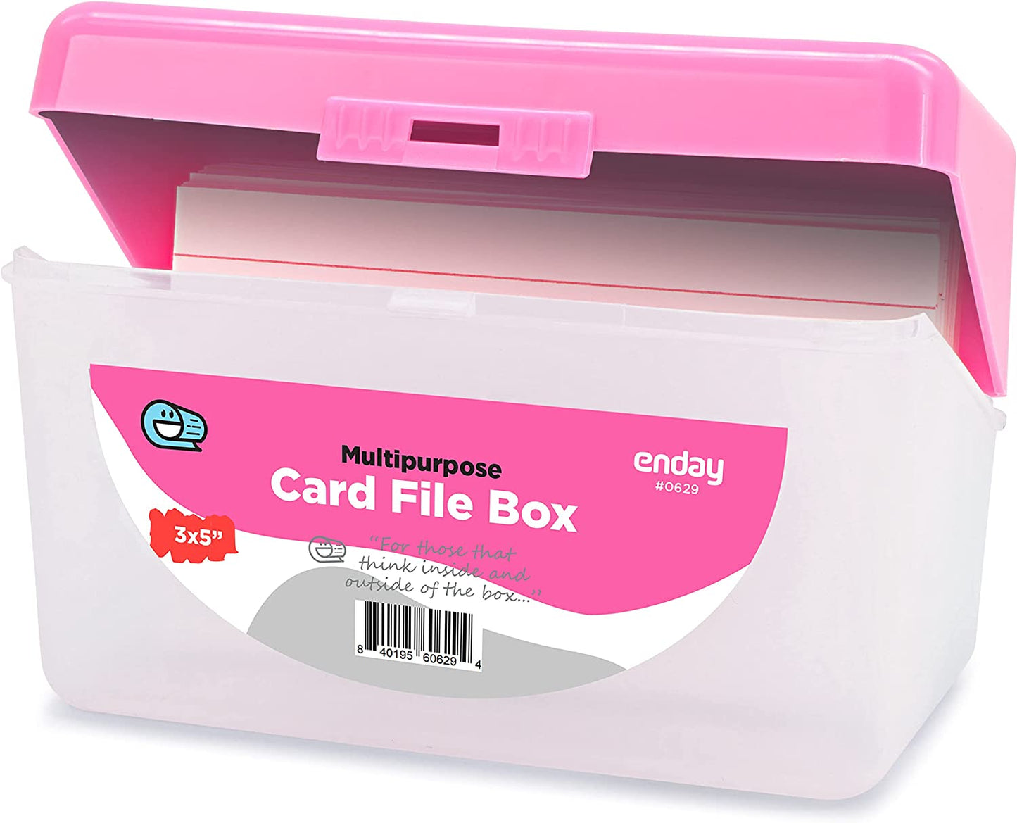 Enday Multi-Purpose 3" X 5" Card File Box