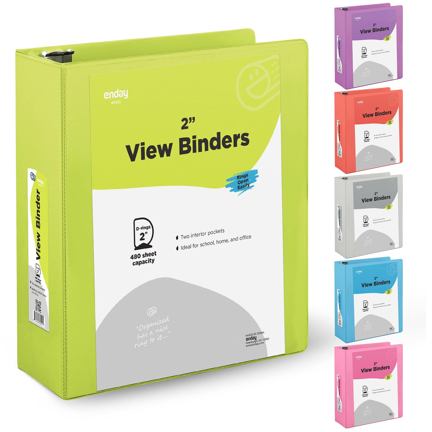 Enday 3-Ring View Binder W/ 2-Pockets