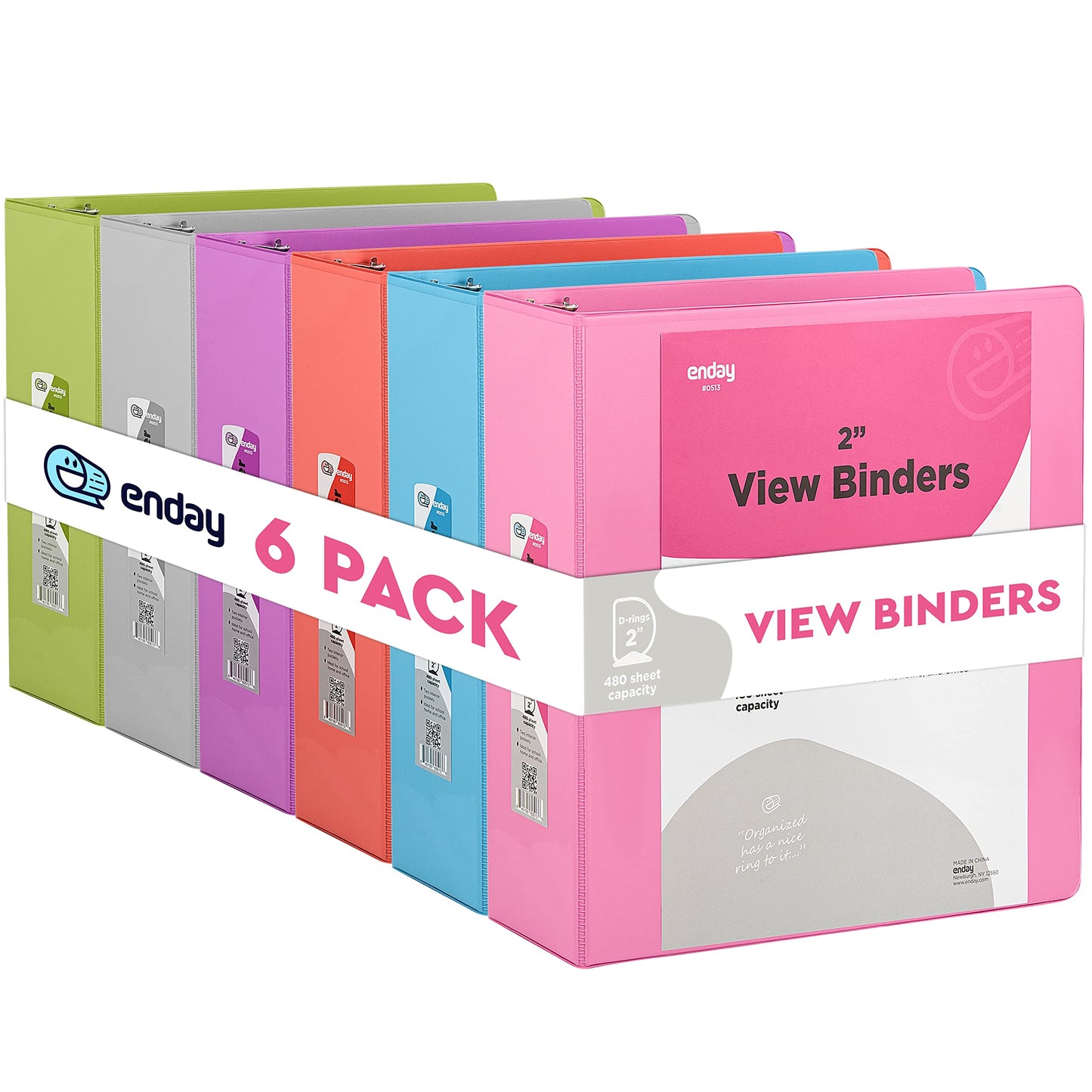 Enday 3-Ring View Binder W/ 2-Pockets