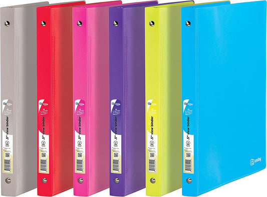 Enday Matte Bright Color Poly 3-Ring Binder